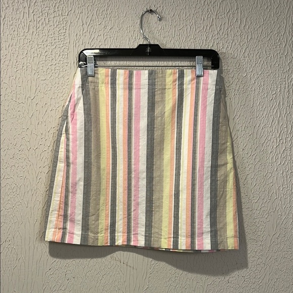 Loft Striped Multicolor Skirt size 2 - Picture 2 of 10